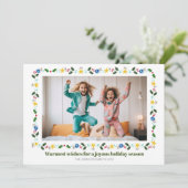 Feestelijke randfoto feestdagenkaart (Staand voorkant)