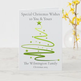 Feestelijke Razzle Dazzle Familie Kerst Vouwwagen Kaart