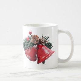 Feestelijke Red Bells & Pinecone Christmas Classic Koffiemok