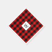 Feestelijke Red Black Buffalo Check Servet (Hoek)