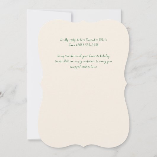 Feestelijke Red Bow kerstfeest Kaart (Achterkant)