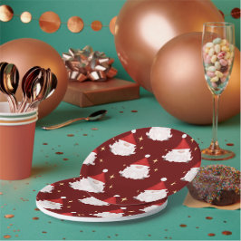 Feestelijke Red Gonk Kerstgnomen Nordic Papieren Bordje