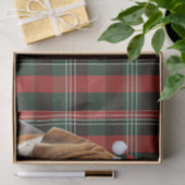 Feestelijke Red Green Plaid en Basset Hound Kerstm Tissuepapier (Geschenk)