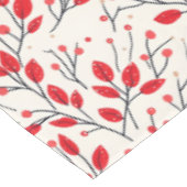 Feestelijke Red Leaf en Berry Pattern Tafelkleed (Gekanteld)