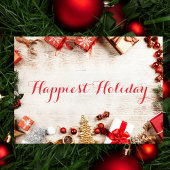 Feestelijke Red Merry Christmas Typography Busines Bedankkaart