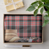 Feestelijke Red Plaid Belgische Mechelse Hond Kers Tissuepapier (Geschenk)