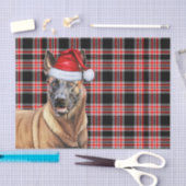 Feestelijke Red Plaid Belgische Mechelse Hond Kers Tissuepapier (Craft)