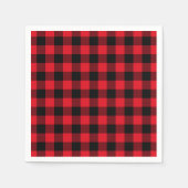 Feestelijke Red Plaid Pattern Holiday Servetten (Voorkant)