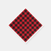 Feestelijke Red Plaid Pattern Holiday Servetten (Hoek)