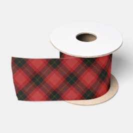 Feestelijke Red Plaid Satin Ribbon voor Rustieke P Satijnen Lint
