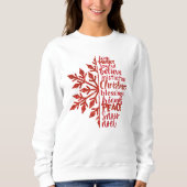 Feestelijke Red Script White Sweatshirt (Voorkant)