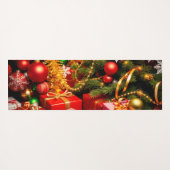 Feestelijke reeks kerstdecoraties yogamat (Achterkant (horizontaal))