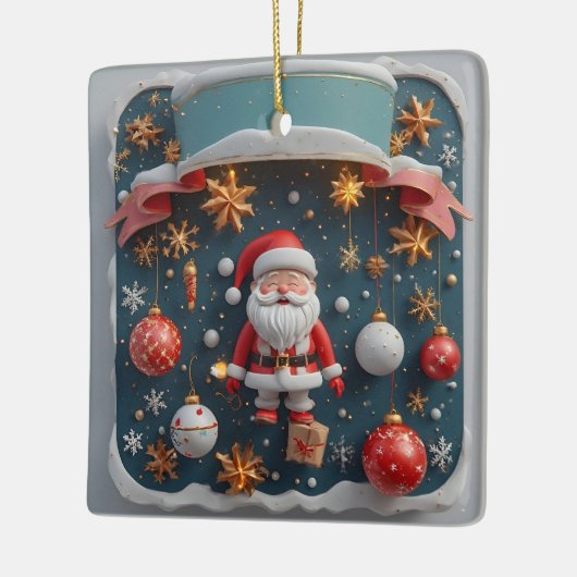 feestelijke regeling met kerstthema keramisch ornament (Links)
