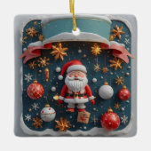 feestelijke regeling met kerstthema keramisch ornament (Voorkant)