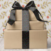 Feestelijke regenboog polka dot kerst satijnen lint