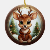 Feestelijke rendier Kerst houten frame decoratie � (Voorkant)