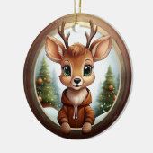Feestelijke rendier Kerst houten frame decoratie � (Links)