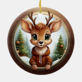 Feestelijke rendier Kerst houten frame decoratie � (Achterkant)