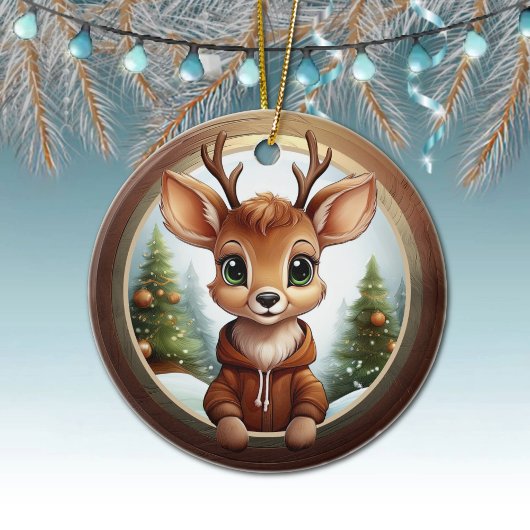 Feestelijke rendier Kerst houten frame decoratie �
