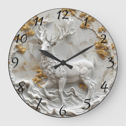 Feestelijke Rendier kerstdecor Grote Klok (Voorkant)