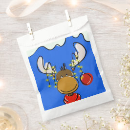 Feestelijke Rendier Kerstgunstzak Bedankzakje
