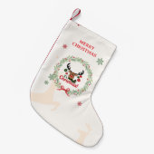Feestelijke Rendier Kinderen Sock Kleine Kerstsok (Voorkant (Hangend))