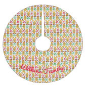 Feestelijke Rendier Red Green Peppermint Snoep Kerstboom Rok (Voorkant)