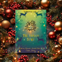 Feestelijke rendier scène met aangepaste familiegr