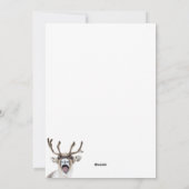 Feestelijke rendier vakantie Kaart met Gekke gezic (Achterkant)