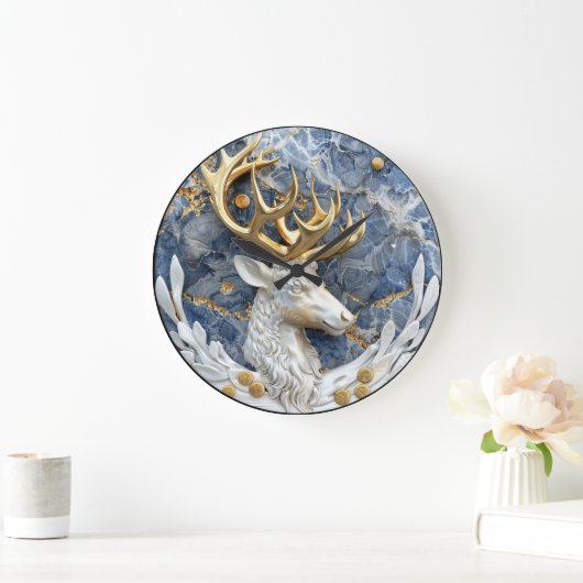 Feestelijke rendier wonderland scene grote klok (Huis)