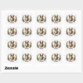 Feestelijke rendieren Golden Retriever Hond Kerstm Vierkante Sticker (Vel)