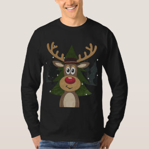 Feestelijke rendieren in een Winter Wonderland T-shirt