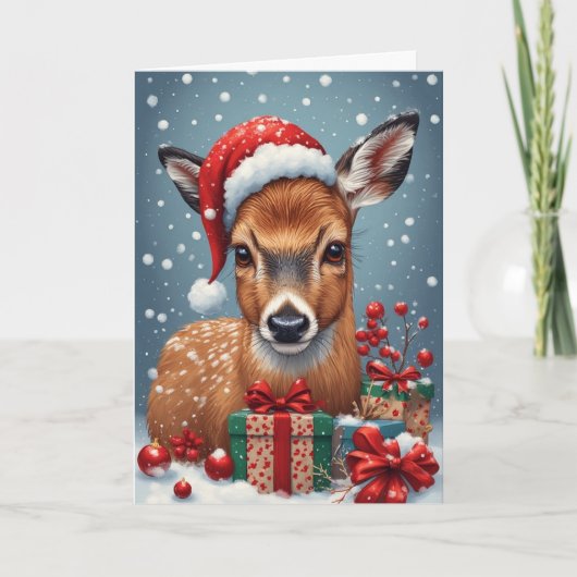 Feestelijke rendieren  kaart (Voorkant)