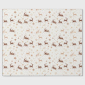 Feestelijke rendieren/slee Kerstmis Cadeaupapier (Vlak)