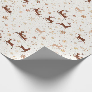 Feestelijke rendieren/slee Kerstmis Cadeaupapier