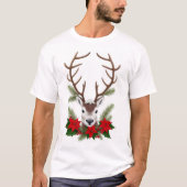 Feestelijke rendierhoorns Kerstmis  T-shirt (Voorkant)