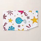 Feestelijke rendiermagiepatroonontwerp bad handdoek (Handdoek)