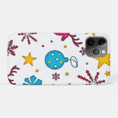 Feestelijke rendiermagiepatroonontwerp Case-Mate iPhone case (Achterkant (horizontaal))