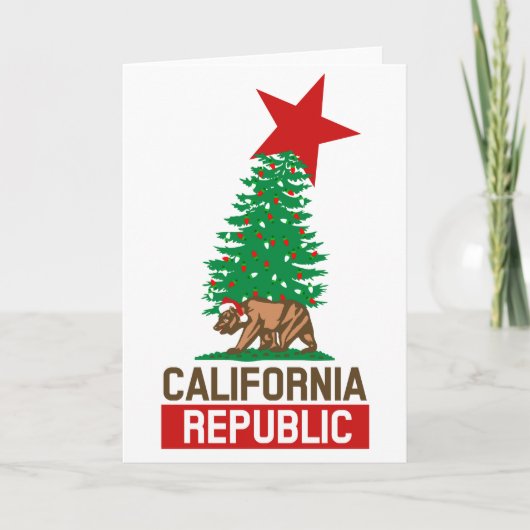 Feestelijke Republiek Californië voor de Feestdage Feestdagen Kaart (Voorkant)