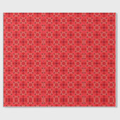 Feestelijke Retro Bloemen Kerst Inpakpapier (Vlak)