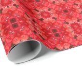 Feestelijke Retro Bloemen Kerst Inpakpapier (Rol Hoek)