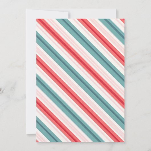 Feestelijke Retro Christmas Discoball Party Kaart (Achterkant)