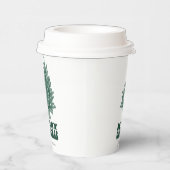 Feestelijke retro groene kerstboom papieren bekers (Rechts)