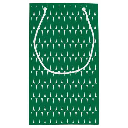 Feestelijke Retro Heldere Groene Golvende Lijnen K Klein Cadeauzakje (Achterkant)