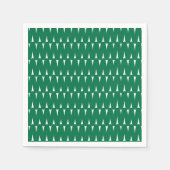 Feestelijke Retro Heldere Groene Golvende Lijnen K Servet (Voorkant)