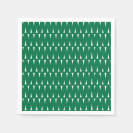 Feestelijke Retro Heldere Groene Golvende Lijnen K Servet