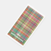 Feestelijke Retro Kerst Plaid Schattigee aangepast Servet (Hoek)