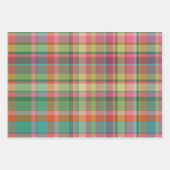 Feestelijke Retro Kerst Plaid Schattigee Preppy Va Inpakpapier Vel (Voorkant 3)