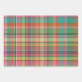 Feestelijke Retro Kerst Plaid Schattigee Preppy Va Inpakpapier Vel (Voorkant 2)