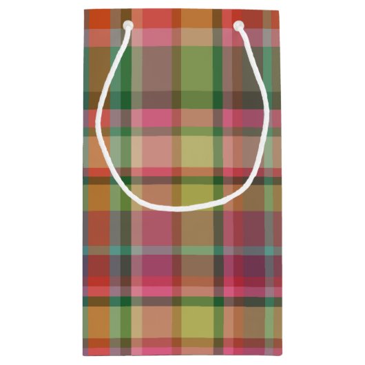 Feestelijke Retro Kerst Plaid Schattigee Preppy Va Klein Cadeauzakje (Achterkant)